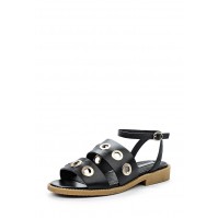 Сандалии NEELA METAL EYELETS FLAT SANDAL BLACK LOST INK