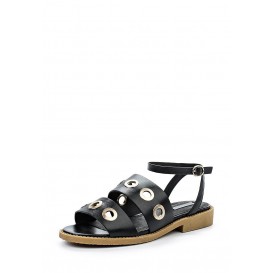 Сандалии NEELA METAL EYELETS FLAT SANDAL BLACK LOST INK