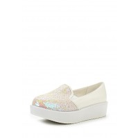 Слипоны MERMAID SEQUIN FLATFORM PLIMSOLL - PINK & WHITE LOST INK