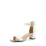 Босоножки RIPPA BLOCK MID HEEL ANKLE STRAP - WHITE & SILVER LOST INK