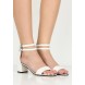 Босоножки RIPPA BLOCK MID HEEL ANKLE STRAP - WHITE & SILVER LOST INK модель LO019AWGUA77 распродажа