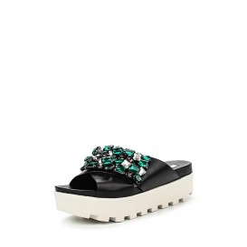 Сабо NYAH GEM FLATFORM JEWELLED SLIDE- BLACK LOST INK модель LO019AWGUV08 распродажа