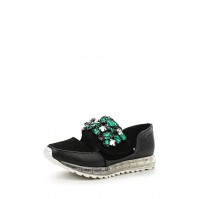 Кроссовки SPARKLE EMBELLISHED VELCRO STRAP PLIMSOLL LOST INK