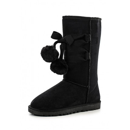 Сапоги USHA POM POM TIE FAUX FUR BOOT LOST INK модель LO019AWMOW36 cо скидкой